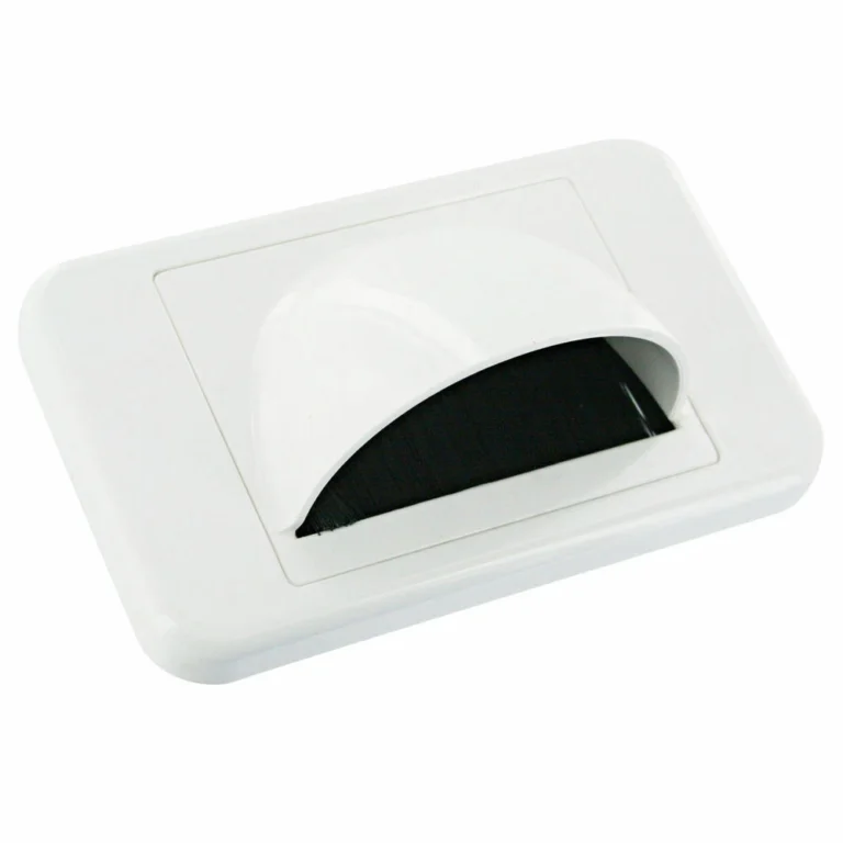 2 x Bullnose Wall Plate In-Wall Cable Management Bull Nose Wallplate White - image 1